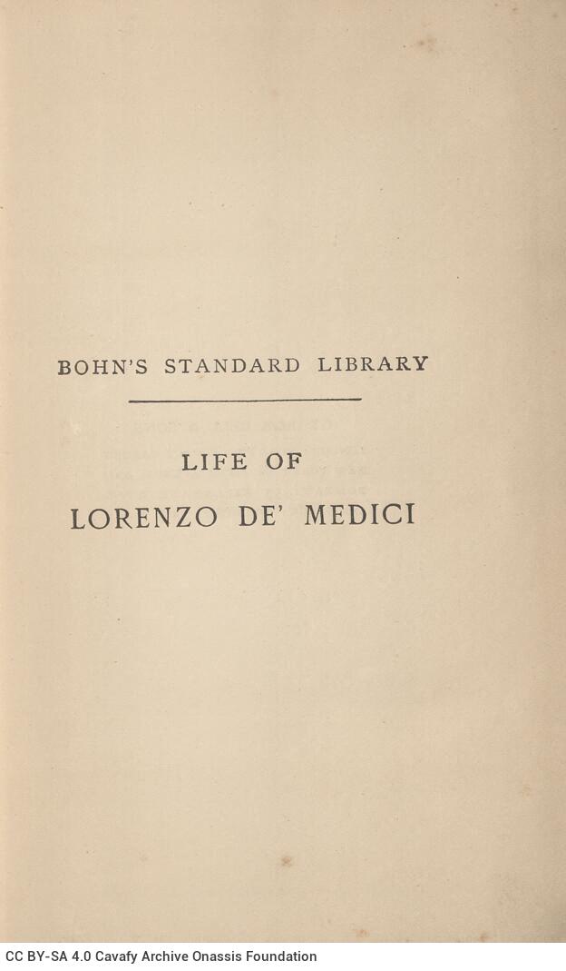 18.5 x 12 cm; 12 s.p. + 564 p. + 48 appendix p. + 2 s.p., l. 1 bookplate CPC and handwritten signature of C. P. Cavafy in bla